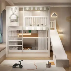 سرير أطفال دورين مريح – تصميم آمن بزاوية ناعمة – خشب متين وسلال تخزين – مثالي للمساحات الصغيرة 3 | سرير أطفال دورين مريح – تصميم آمن بزاوية ناعمة – خشب متين وسلال تخزين – مثالي للمساحات الصغيرة