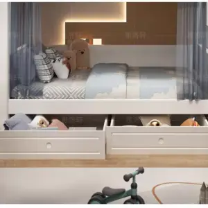 | سرير أطفال فضائي بطابقين مع مزلق عملي