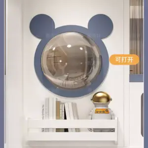 | سرير أطفال فضائي بطابقين مع مزلق عملي