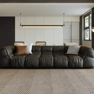 كنب صاله جلد بتصميم مودرن