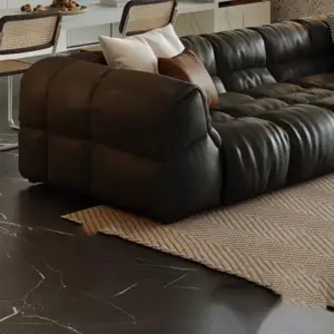 | كنب صاله جلد بتصميم مودرن