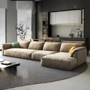 | كنب زاوية مودرن من جلد بتصميم ايطالي