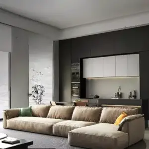 كنب زاوية مودرن من جلد بتصميم ايطالي