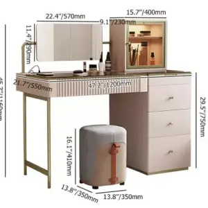 | طاولة تزيين مع مرآة مودرن