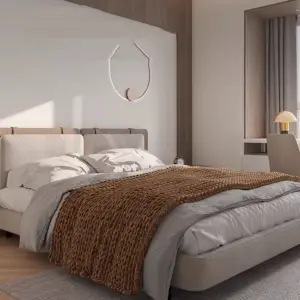 سرير بتصميم ظهر مريح و فخم