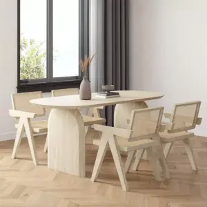 | طاولة طعام خشب مع كراسي