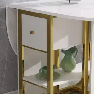 | طاولة طعام رخام قابلة للطي