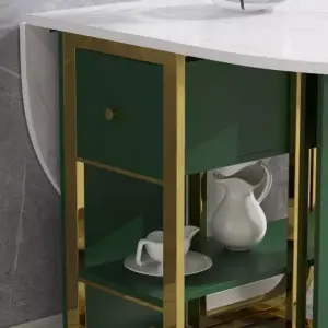 | طاولة طعام رخام قابلة للطي