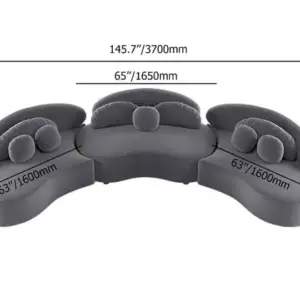 | كنب مودرن بتصميم عصري بمقاعد منحنية