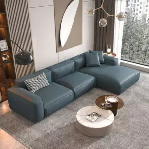 كنب زاوية مودرن من جلد لغرفة المعيشة