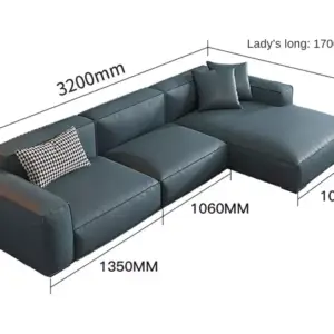 | كنب زاوية مودرن من جلد لغرفة المعيشة