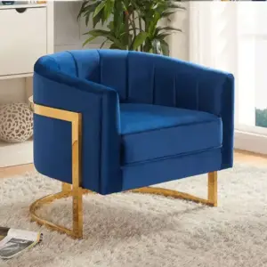 | كرسي استرخاء منفرد من الاستيل المذهب