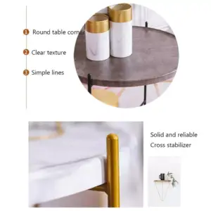 طاولة جانبية رخامية بسيطة