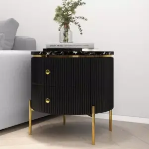 طاولة خدمة جانبية دائرية فاخرة