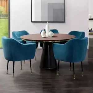 طاولة طعام مودرن بتصميم دائري ملكي فاخر
