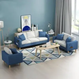 طقم جلوس كنب بتصميم راقي متعدد الألوان 1 طقم جلوس كنب بتصميم راقي متعدد الألوان