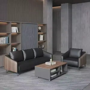 طقم كنب مميز من الجلد و الخشب الفاخر