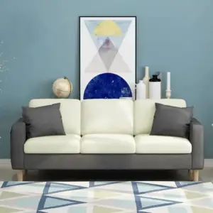 طقم جلوس كنب بتصميم راقي متعدد الألوان 3 طقم جلوس كنب بتصميم راقي متعدد الألوان