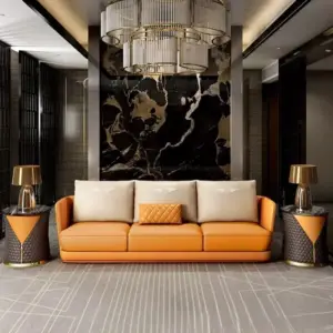 طقم كنب بتصميم مميز من الجلد الفاخر 3 طقم كنب بتصميم مميز من الجلد الفاخر