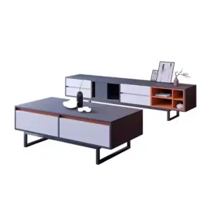 طقم طاولات قهوة وتلفاز مودرن شيك