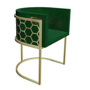 كرسي مفرد وبوف بتصميم الاستيل المذهب