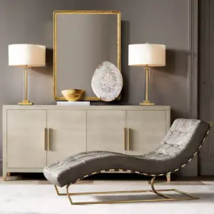 كرسي استرخاء مودرن من الاستيل المذهب