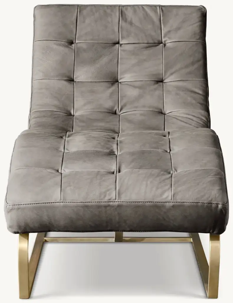 كرسي استرخاء مودرن من الاستيل المذهب