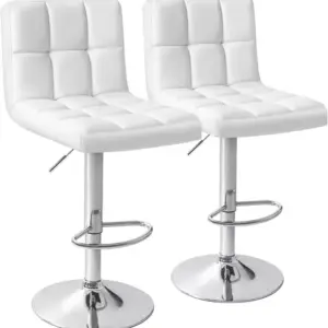 كرسي بار من الجلد الفاخر و الفولاذ الفخم