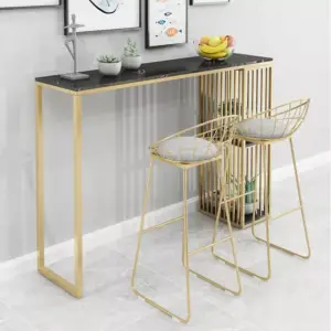 كرسي بار استيل مذهب دائري