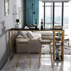 كرسي بار استيل مذهب دائري