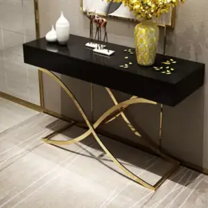 كونسول ايطالى شيك من الاستيل المذهب