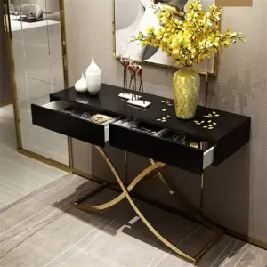 كونسول ايطالى شيك من الاستيل المذهب