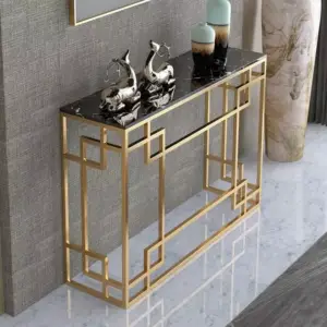 كونسول مودرن من الاستيل المذهب 3 كونسول مودرن من الاستيل المذهب