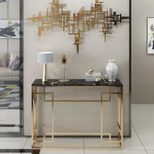 كونسول مودرن من الاستيل المذهب