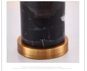 مصباح جانبي شيك من الرخام الاسود الاسبانى 