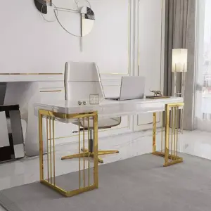 مكتب شيك و فخم من الاستيل المذهب