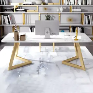 مكتب بتصميم رخامى مع كرسي شيك