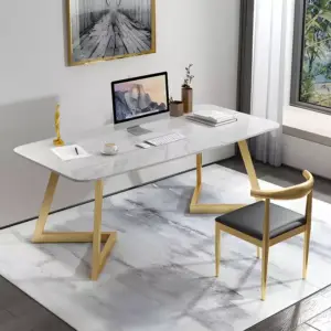 مكتب بتصميم رخامى مع كرسي شيك