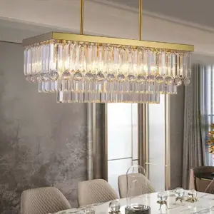 نجفة كريستال فاخر وستيل مذهب فخم