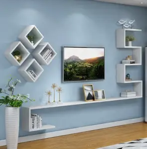 أرفف بتصميم هندسي جذاب 