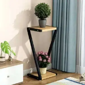 ارفف زهور من الخشب بتصميم مميز
