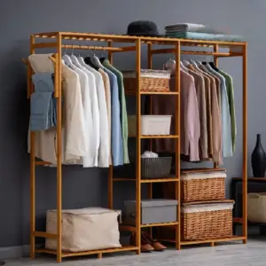 دولاب بارفف مع علاقه ملابس 2 دولاب