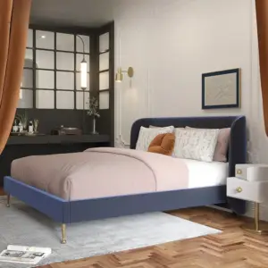 سرير مخمل انيق