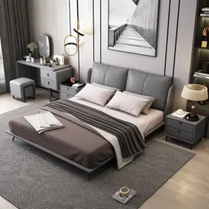 سرير مودرن جلد بتصميم ايطالي فاخر 1 سرير مودرن جلد بتصميم ايطالي فاخر
