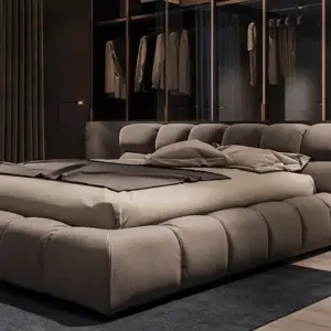 سرير مزدوج كبير اللوح الأمامي عالي الجودة مضاء