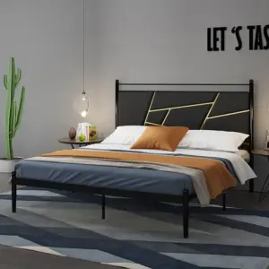 سرير معدني بتصميم أنيق 2 سرير معدني بتصميم أنيق