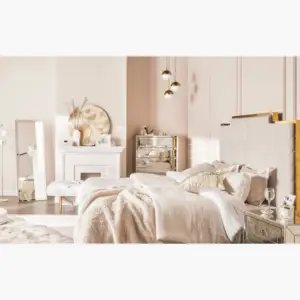 سرير بسيط بتصميم مودرن فخم