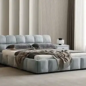 سرير مزدوج كبير اللوح الأمامي عالي الجودة مضاء