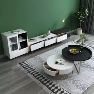 طاولة قهوة مزدوجة بتصميم فاخر 6 طاولة قهوة مزدوجة بتصميم فاخر