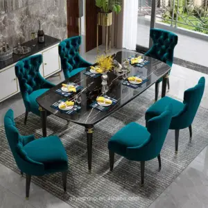 طاولة طعام رخام بتصميم إيطالي